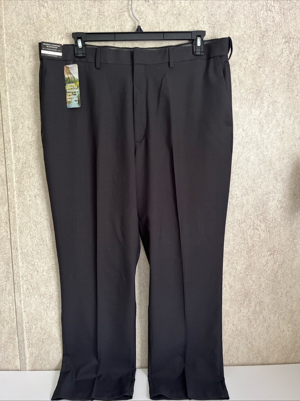 Haggar Classic Fit Premium Comfort Slacks Wrinkle Free Charcoal Gray 40x30 NWT